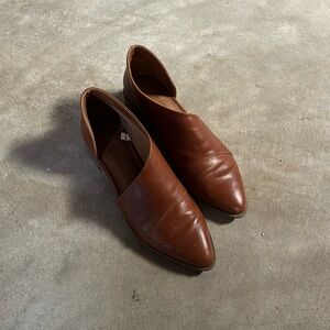 Cognac bootie flats sz 8